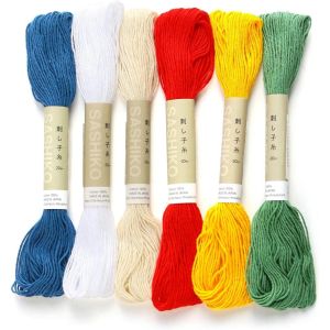 オリムパス オリムパス 刺し子糸 20mカセ×6色セット ベーシックカラー OS-20M-6SET-A