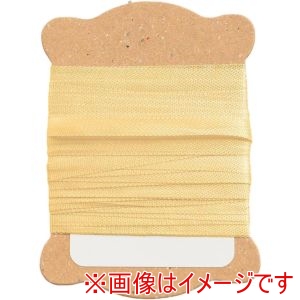 日本紐釦貿易 Nippon Chuko NBK 正絹 刺しゅうリボン 巾3.5mm×約5m巻 クリームイエロー KSR-540-5M 日本紐釦貿易