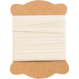 日本紐釦貿易 Nippon Chuko NBK 正絹 刺しゅうリボン 巾3.5mm×約5m巻 生成 KSR-660-5M 日本紐釦貿易