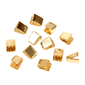 日本紐釦貿易 Nippon Chuko NBK 先止金具 7mm巾 12個 ゴールド SGM-W7-G 日本紐釦貿易