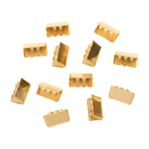 日本紐釦貿易 Nippon Chuko NBK 先止金具 10mm巾 12個 ゴールド SGM-W10-G 日本紐釦貿易