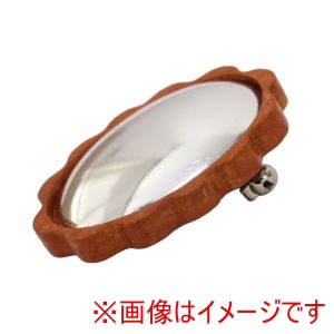 日本紐釦貿易 Nippon Chuko 日本紐釦貿易 ウッドブローチ スカラップタイプ H47×W35mm 銅板 ピン付き 5個入 ブラウン A22-200-5