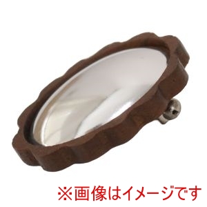 日本紐釦貿易 Nippon Chuko 日本紐釦貿易 ウッドブローチ スカラップタイプ H47×W35mm 銅板 ピン付き 5個入 こげ茶 A22-202-5