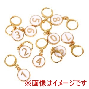 日本紐釦貿易 Nippon Chuko 日本紐釦 ナンバ リングステッチ マーカー 約3×1.1cm 同色10個入 ホワイト CKT22848