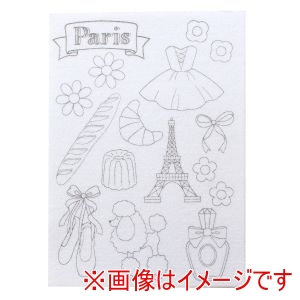 日本紐釦貿易 Nippon Chuko 日本紐釦 図案印刷済 フェルト土台 らくちくフェルト 1枚 Paris LCF-2