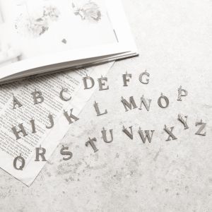 日本紐釦貿易 Nippon Chuko NBK アルファベットチャーム S シルバー 1個入 約 18mm KK10-19S 日本紐釦貿易