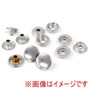 日本紐釦貿易 Nippon Chuko 日本紐釦貿易 強力ホックボタン ニッケル 15mm 100組 打ち具なし F12-2-100
