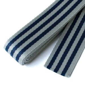 日本紐釦貿易 Nippon Chuko NBK グッドストライプテープ 幅38mm×約2.7m巻 グレー×ネイビー MHW38-387-12 日本紐釦貿易