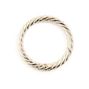 日本紐釦貿易 Nippon Chuko NBK 丸型 縄目 カラビナ 41mm 4個入 シルバー S27-304-41S 日本紐釦貿易