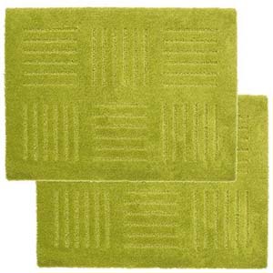 オカ OKA オカ ピタプラス ブリックジョイントキッチンマット 45x60cm グリーン 2枚入