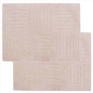 オカ OKA オカ ピタプラス ブリックジョイントキッチンマット 45x60cm ベージュ 2枚入