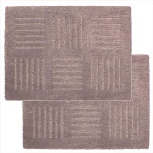 オカ OKA オカ ピタプラス ブリックジョイントキッチンマット 45x60cm ブラウン 2枚入