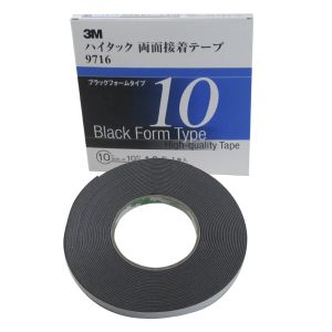 スリーエム 3M スリーエム 3M 9716 10 AAD ハイタック両面接着テープ 10mm×10m 黒 1巻入り