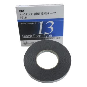 スリーエム 3M スリーエム 3M 9716 13 AAD ハイタック両面接着テープ 13mm×10m 黒 1巻入り