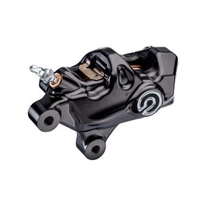 ブレンボ ブレンボ 120.B814.71 484 logopuro アキシャル CNC 4P キャリパー ブラックアルマイト ポリッシュロゴ 左 φ32 取付ピッチ:69.1mm HD用