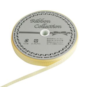 小西リボン 小西リボン シェービングギンガムチェック リボン 12mm×30m巻 イエロー KR3581-12-12