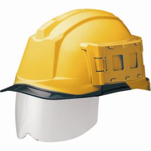ミドリ安全 MIDORI ミドリ安全 SC-19PCLS-ID-RA3-ALPHA-Y S IDケース付ヘルメット ワイドシールド付 SC-19PCLS-ID RA3 α イエロー スモーク