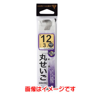 がまかつ Gamakatsu がまかつ 糸付 丸セイゴ 白 60cm 15号 ハリス 4 11-284