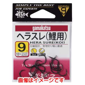 がまかつ Gamakatsu がまかつ ヘラスレ 鯉用 黒 12号 12-173