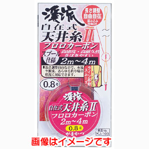がまかつ Gamakatsu がまかつ 渓流自在式天井糸仕掛2 フロロカーボン仕様 0.6号 KJ-103
