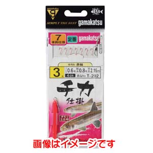 がまかつ Gamakatsu がまかつ チカ仕掛 秋田狐 赤金 7本 3号 ハリス 0.6 T-218