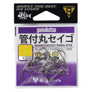 がまかつ Gamakatsu がまかつ 管付丸セイゴ 白 18号 66-453