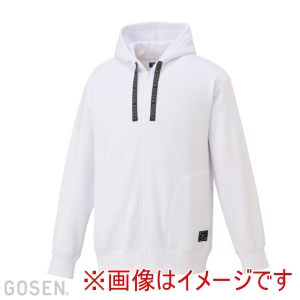 ゴーセン GOSEN ゴーセン W2540 裏起毛ストレッチジップアップパーカー ホワイト M