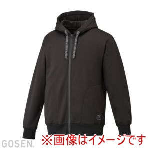ゴーセン GOSEN ゴーセン W2540 裏起毛ストレッチジップアップパーカー ブラック M