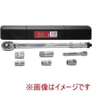AQUA DREAM AQUA DREAM ATD-210 自動車用トルクレンチ 設定目盛付 差込角12.7mm エクステンションバー&収納ブローケース付き
