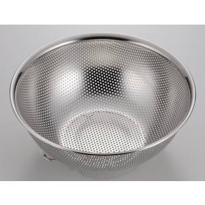 パール金属 パール金属 アットアクア ステンレス製 パンチボウル型 ザル 24cm 足付 HB-4112