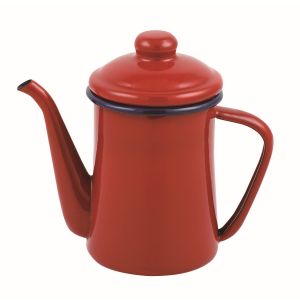 パール金属 パール金属 ジャストサイズ ホーローコーヒーポット600ml レッド HB-4412