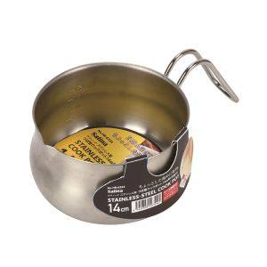 パール金属 Pearl パール金属 サティーナ ステンレス製 つぼ型 クックポット 14cm 目盛付 HB-6324
