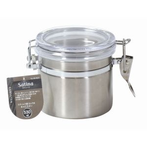 パール金属 パール金属 サティーナ ステンレス製ロック式キャニスター530ml HB-6531