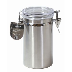 パール金属 パール金属 サティーナ ステンレス製ロック式キャニスター1100ml HB-6534