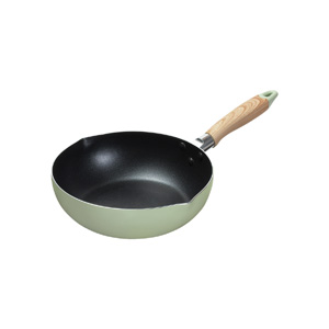 パール金属 パール金属 ナチュラルクックピュア ふっ素加工 IH対応 深型フライパン 24cm グリーン HB-6667