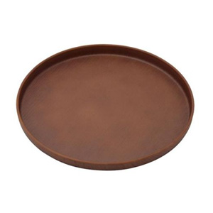 パール金属 パール金属 ノンスリップ 抗菌 木目調 丸トレー 27cm KB-7