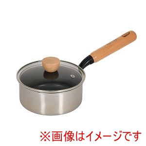 パール金属 Pearl パール金属 ファストクック 2層 鋼ダイヤモンドコート ガラス蓋付き 木柄 片手 鍋 16cm HC-0930