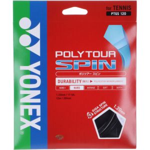 ヨネックス YONEX ヨネックス ポリツアースピン 120 1.20mm ブラック PTGS120 007 YONEX