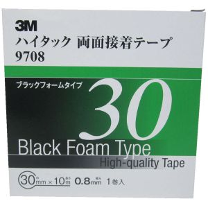 スリーエム 3M スリーエム 3M 9708 30 AAD ハイタック両面接着テープ 30mm×10m 黒 1巻入り