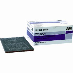 スリーエム 3M スリーエム 3M 7512 DOT BOX スコッチ ブライト 工業用パッド 切れるタイプ 1200相当 赤紫 BOX 10枚入