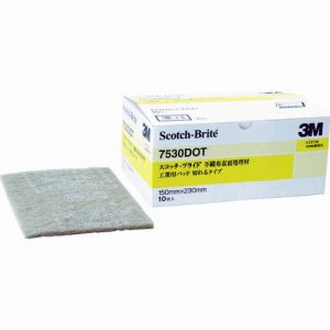 スリーエム 3M スリーエム 3M 7530 DOTBOX スコッチ ブライト 工業用パッド 切れるタイプ 3000相当 うす茶 BOX 10枚入