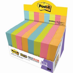 スリーエム 3M スリーエム 3M 7001SS-MC-1 ポスト イット 強粘着見出し マルチカラー1 増量パック