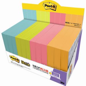 スリーエム 3M スリーエム 3M 6541SS-MC-1 ポスト イット 強粘着ノート マルチカラー1 増量パック
