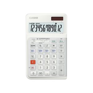 カシオ CASIO カシオ JE-12D-WE-N 人間工学電卓ジャストタイプ 白
