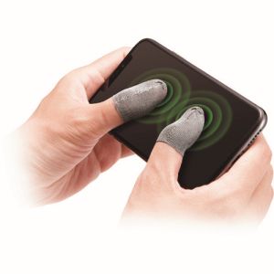 エレコム ELECOM エレコム P-GMFF02S4SV スマホ用ゲームアクセサリ フィンガーキャップ 銀繊維 Sサイズ 4個入り シルバー