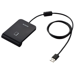 ELECOM エレコム エレコム MR-ICA001BK ICカードリーダー 非接触式 ケーブル1m ブラック