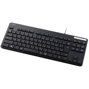 エレコム ELECOM エレコム TK-FCM107KBK 有線キーボード 薄型 メンブレン式 抗菌 コンパクトサイズ ブラック