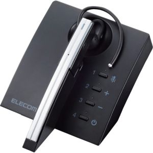 エレコム ELECOM エレコム LBT-HSC50PCSV Bluetooth片耳ヘッドセット コントローラー内蔵充電ドック付 ノイズキャンセル対応