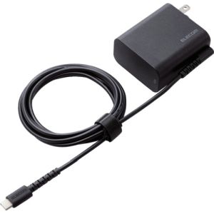 エレコム ELECOM エレコム ACDC-PD2545BK ノートPC用ACアダプター Type-C USB PD対応 45W ケーブル一体 1.8m ブラック