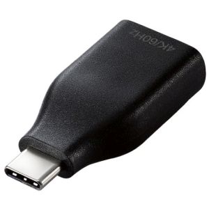 エレコム ELECOM エレコム AD-CHDMIQDBK Type-C映像変換アダプタ TypeC-HDMI 直挿し 4k60Hz ブラック